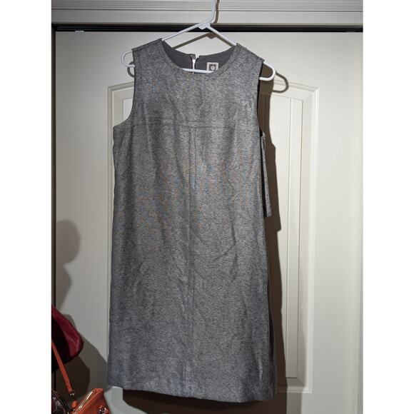 Anne Klein Gray Tweed Sleeveless Faux Wrap Button Side Jumper/Dress Womens Sz 10 - Picture 12 of 12